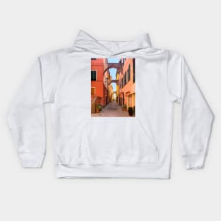 Italian Architecture Mediterranean Houses Liguria Italy Kids Hoodie